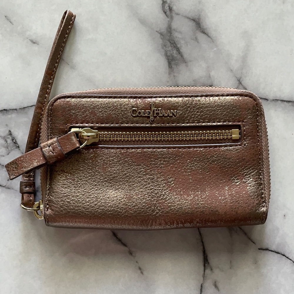 Cole Haan Wristlet Brown/Tan/Bronzed Color